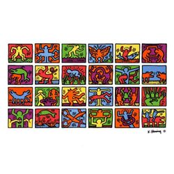 Keith Haring Colorful Retrospective Art Print