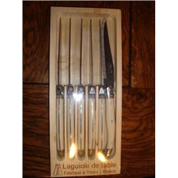 Set of 6 French authentic steack LAGUIOLE knives