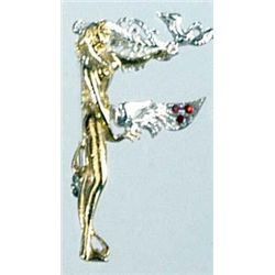 Erte Alphabet Pin Original Circle Gallery Letter F