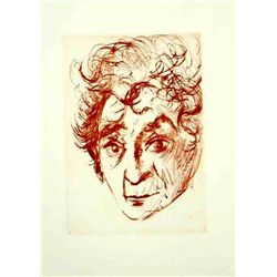 Salvador Dali Posthumous Etching Portrait of Chagall