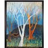 Image 1 : Original Landscape Painting 3 Trees Framed