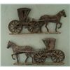 Image 1 : Pair of Cast Iron Horse & Buggy Decorative Displays
