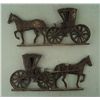Image 2 : Pair of Cast Iron Horse & Buggy Decorative Displays