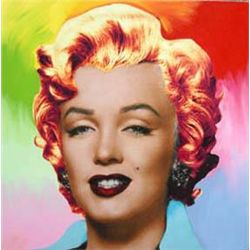 FAB! Steve Kaufman HAND SIGNED Marilyn Monroe Pop Art