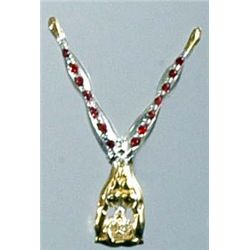 Erte Alphabet Pin Original Circle Gallery Letter X