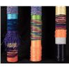 Image 2 : 3 Colorful Art Totem Fabric Wrapped Sculptures