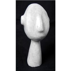 Antique Hand-Carved Marble Head Figure -Africa, Island