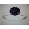 Image 2 : Genuine Amethyst 2.0 ctw. Solitaire 14 ct. Ring.