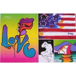 Rare! Peter Max Out Of Print! Love Exibition Poster