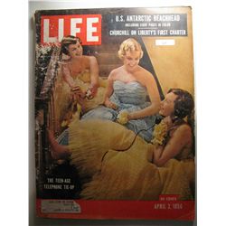 April 1955 Life Magazine; The Teen-Age Telephone Tie-Up