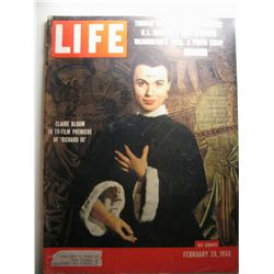 Febraury 1956 Life Magazine; Claire Bloom in TV Film 'Richard III'