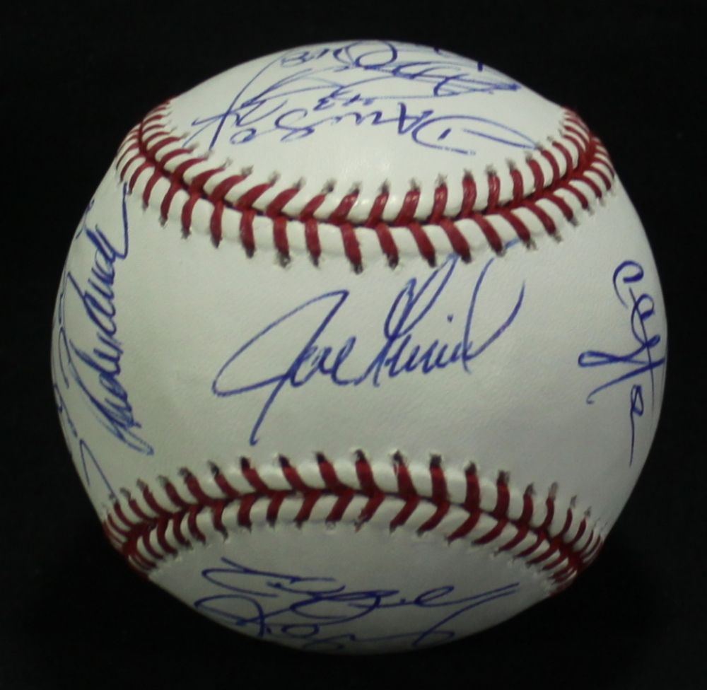 2009 Yankees TeamSigned OML Baseball 21 Signatures (GA COA)
