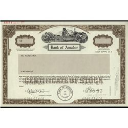 Bank of Amador, Specimen Stock.