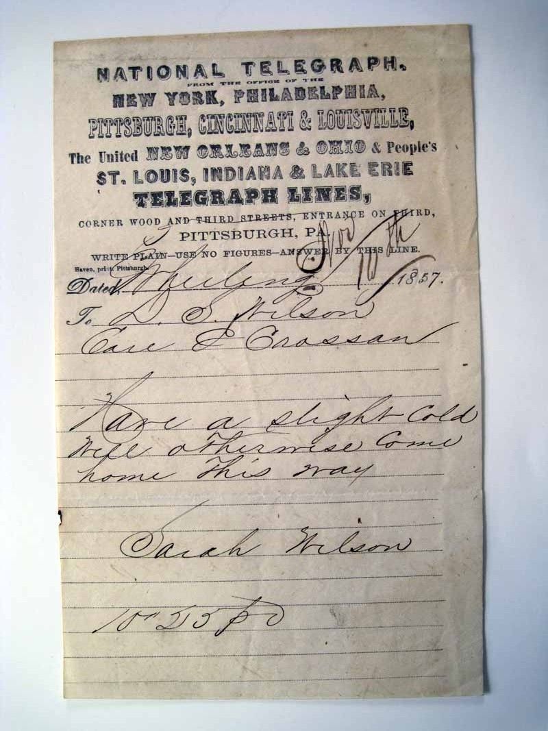 National Telegraph, 1857, Issued Telegraph.