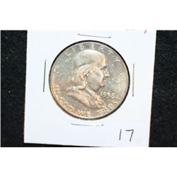 1958 Ben Franklin Half Dollar