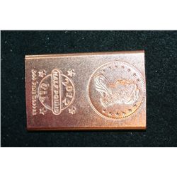 2012 "Liberty Bust" Copper Ingot; .999 Fine Copper Half Pound