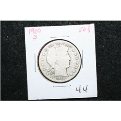 1910-S Barber Half Dollar