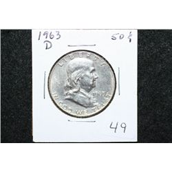1963-D Ben Franklin Half Dollar