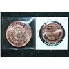Image 2 : Copper Round; .999 Fine Copper 1 Oz. & Copper Round; .999 Fine Copper 1/2 Oz.; Lot of 2
