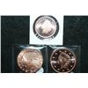 Image 1 : Copper Round; .999 Fine Copper 1 Oz.; Lot of 2 & Copper Round; .999 Fine Copper 1/2 Oz.; Total Lot o