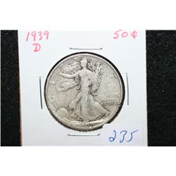1939-D Walking Liberty Half Dollar