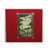 Image 2 : 1985 First Day of Issue 22K Gold Replica Stamp W/Postal Stamp; Love Stamp A Message From The Heart