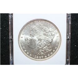 1887 Silver Morgan $1; MCPCG Graded MS62