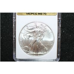 2012 Silver Eagle $1; MCPCG Graded MS70