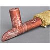Image 5 : Native American Indian Peace Pipe with Minnesota Pipestone, leath…