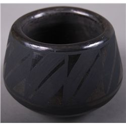 Black on Black Pottery signed JM SOP  (Wider at Bottom) …