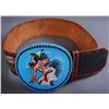 Image 1 : Older Native American Indian Leather Beaded Belt, part of cerimon…