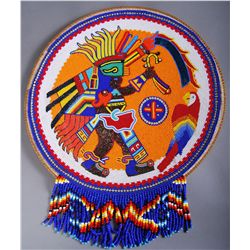 Vintage Native American Indian Heavily Beaded Ritual Shield …