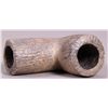 Image 3 : Native American Indian Artifact,  Stone Elbow Pipe, Textured (Bro…