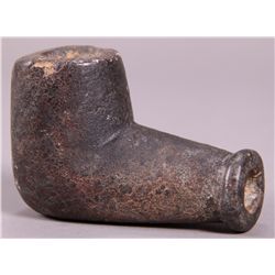 Native American Indian Artifact,  Elbow Pipe, hand carved granite…