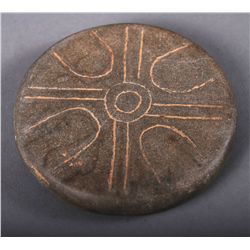 Native American Indian Artifact,  Pictograph , Gray with Design, …