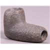 Image 2 : Native American Indian Artifact,  Rounded Elbow Stone Pipe, Black…