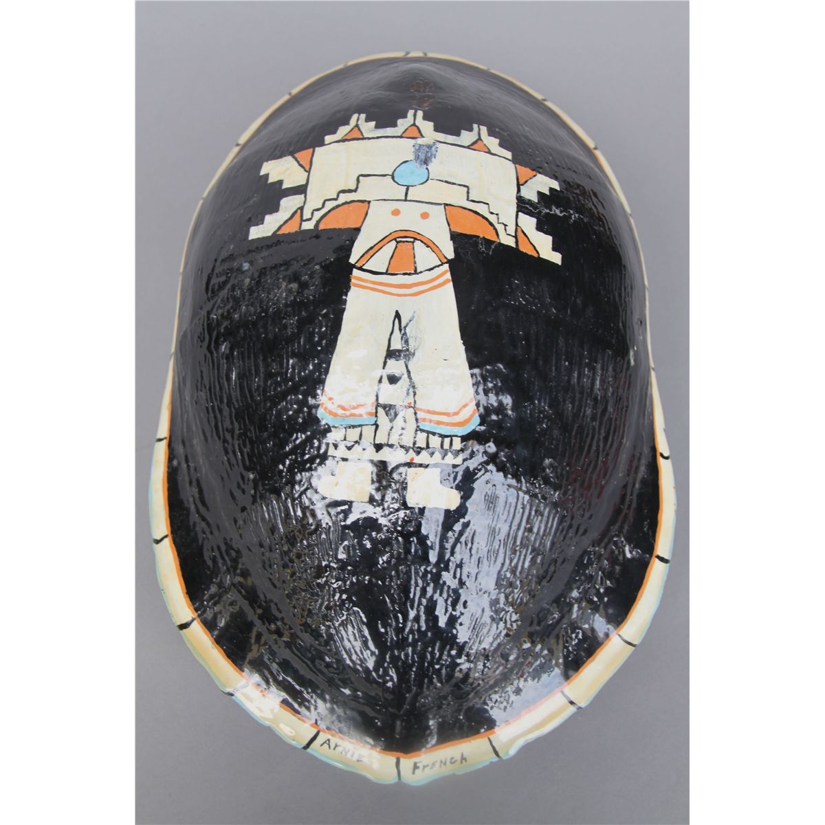 Native Painted Turtle Shell Seminole Indian Hand Painted Turtle Shell, Vintage