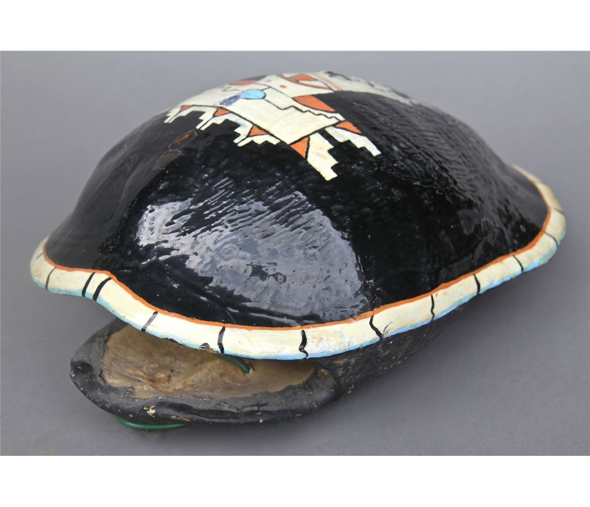 Seminole Indian Hand Painted Turtle Shell, Vintage