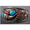 Image 1 : Native American Indian Sterling Silver Bangle  with Bear Claw …