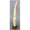 Image 1 : African Carved Ivory Tusk, Man (1 of 2) …
