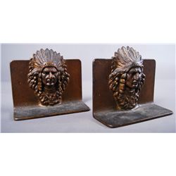 Indian Chief Bronze Book Ends…