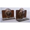 Image 1 : Indian Chief Bronze Book Ends…