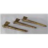 Image 1 : Set of (3) Antique Tribal Ceremonial Bronze Hatchets…