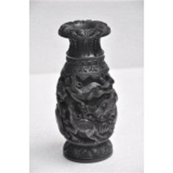 Dark Color Haldu Wood Flower Vase size 8in.X4in.