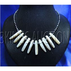 Freshwater Pearl With Capiz Pendant Necklace Philippine