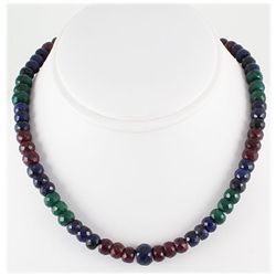 340.33ct Natural Multi-Color Rondelles Necklace