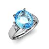 Image 1 : Topaz 6.00 ctw & Diamond Ring 14kt White Gold