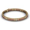Image 1 : Garnet 2.96 ctw & Diamond Bracelet 14kt W OR Y Gold