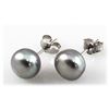 Image 1 : 7.67ctw Natural Freshwater Pearl Stud Earring
