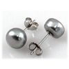 Image 2 : 7.67ctw Natural Freshwater Pearl Stud Earring